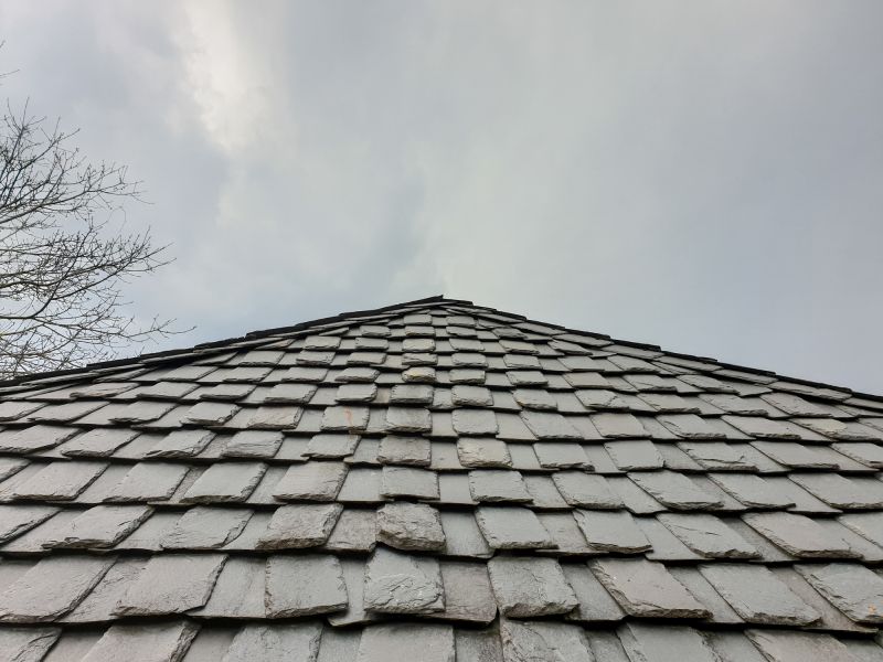 Slate Roof Construction in Spring